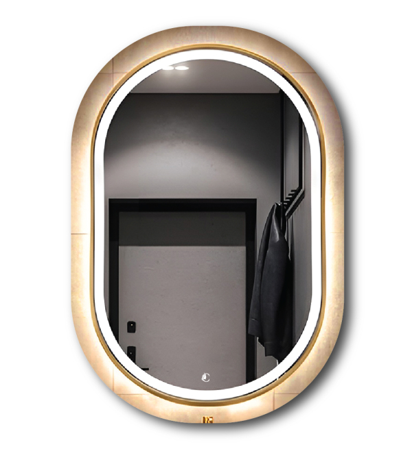 Gương Đèn LED Oval Khung Kim Loại