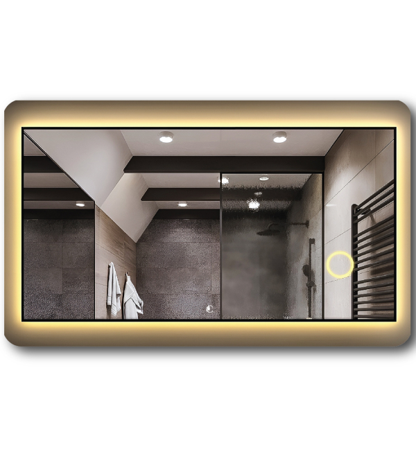 Gương Đèn LED Chữ Nhật Khung Kim Loại