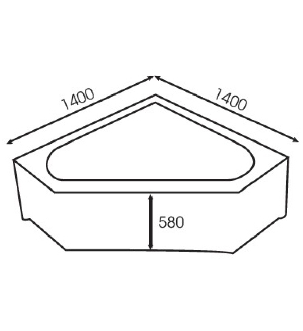 BỒN TẮM GÓC VÁCH KÍNH VERONTO
