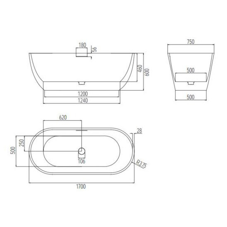 BỒN TẮM SOLID SURFACE LORENTO