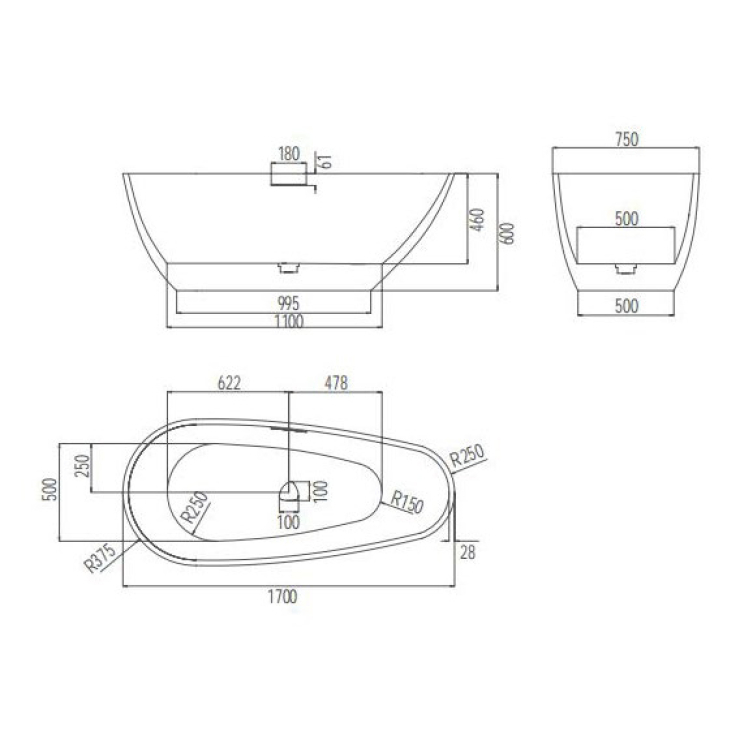 BỒN TẮM SOLID SURFACE LORENTO