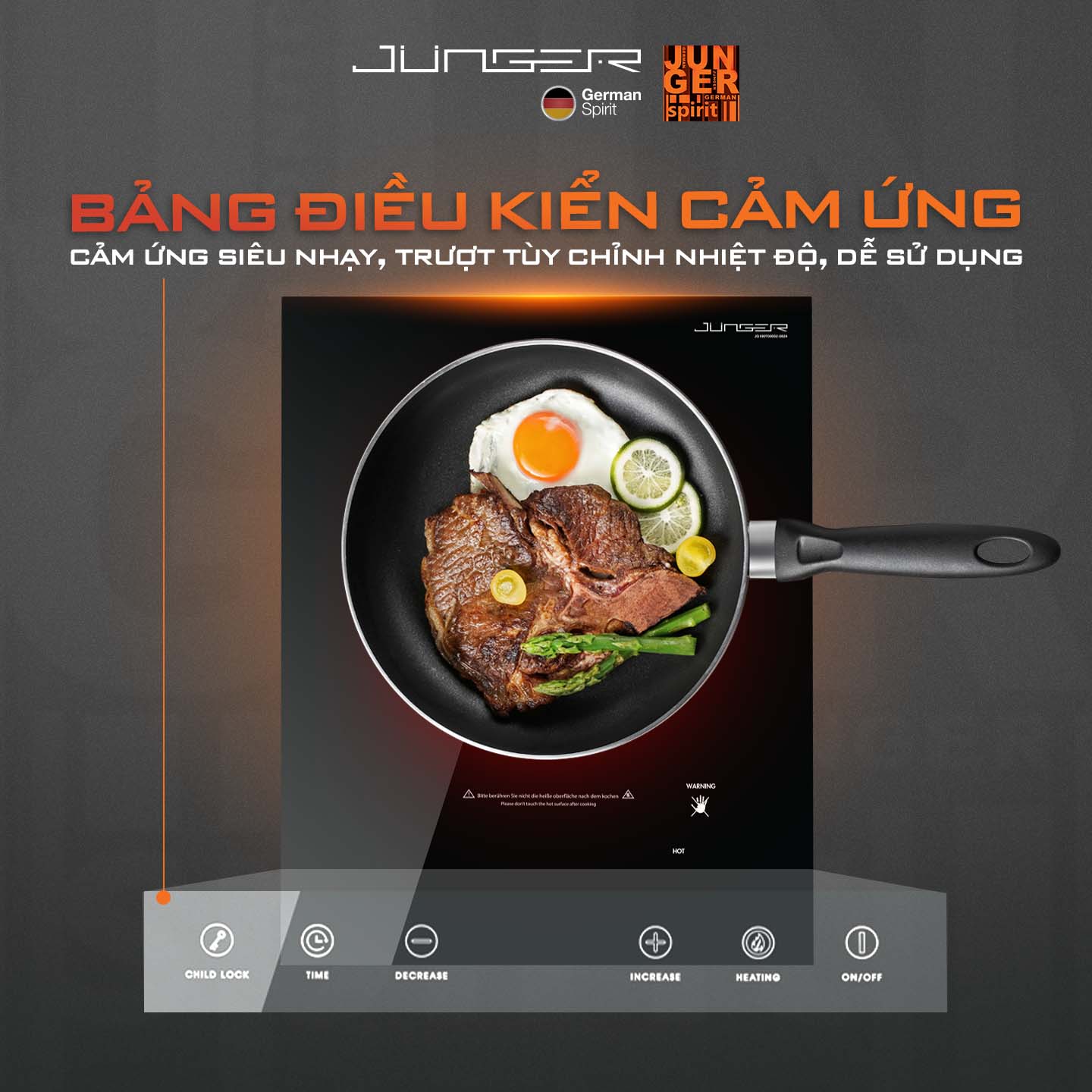 IS-19 được trang bị bảng điều khiển cảm ứng Direct Control siêu nhạy, kết hợp đèn LED hiển thị rõ ràng, dễ sử dụng.